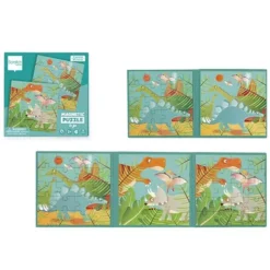 Scratch Europe Magnetisch Puzzelboek Dino - 2x20st -Kinderspeelgoed scratch europe magnetisch puzzelboek dino 1
