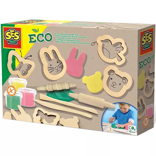 Ses Creative Eco Boetseerklei Met Gereedschap - Dieren -15-delig 3 Ses Creative Eco Boetseerklei Met Gereedschap - Dieren -15-delig