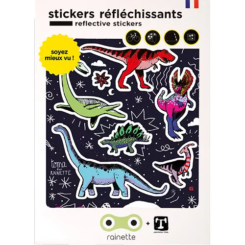 Rainette Reflecterende Stickers - Dinosaurussen 3 Rainette Reflecterende Stickers - Dinosaurussen