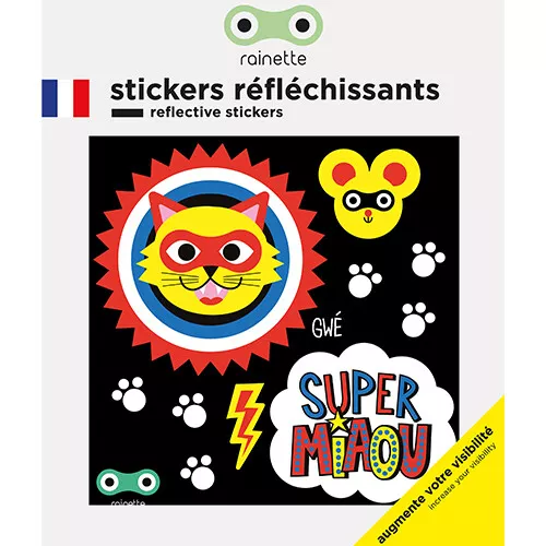 Rainette Reflecterende Stickers - Super Miaou 3 Rainette Reflecterende Stickers - Super Miaou