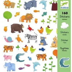 Djeco Stickers Dieren - 160st