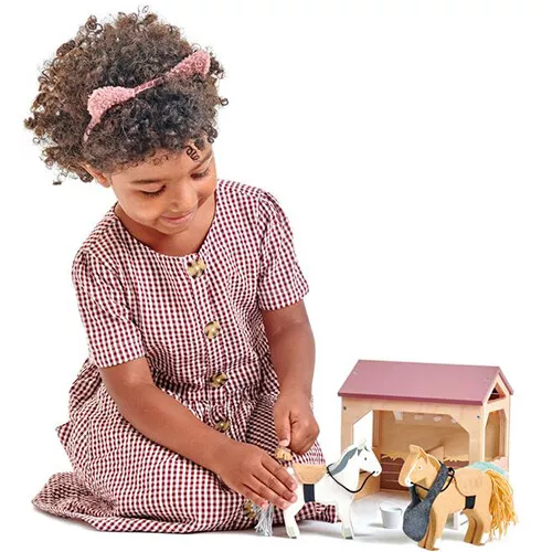 Tender Leaf Toys Poppenhuis - Paardenstal 4 Tender Leaf Toys Poppenhuis - Paardenstal - Afbeelding 2