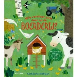 Uitgeverij Gottmer Kartonboekje Wie Verstopt Zich Daar Op De Boerderij?