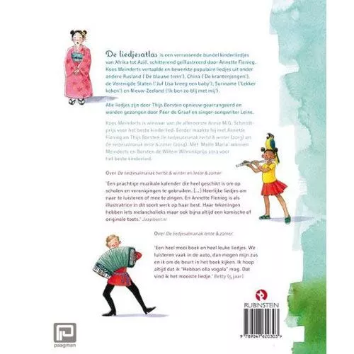 Uitgeverij Rubinstein Liedjesatlas + Cd Met 24 Wereldliedjes 5 Uitgeverij Rubinstein Liedjesatlas + Cd Met 24 Wereldliedjes - Afbeelding 3