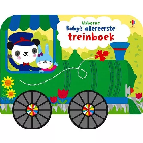 Uitgeverij Usborne Kartonboekje Baby's Allereerste Treinboek 3 Uitgeverij Usborne Kartonboekje Baby's Allereerste Treinboek