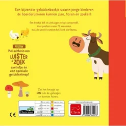 Uitgeverij Clavis Geluidenboek Boerderij -Kinderspeelgoed uitgeverij clavis geluidenboek boerderij 3