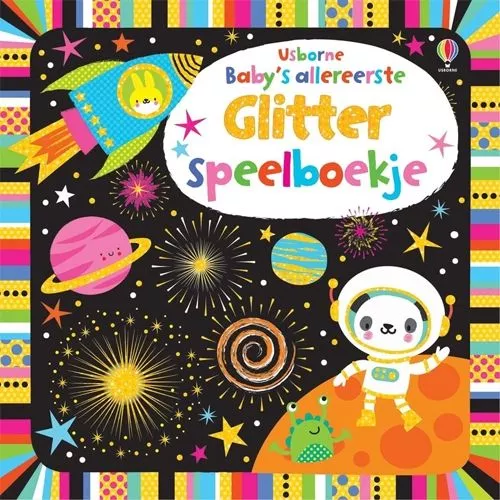 Uitgeverij Usborne Baby's Allereerste Glitter Speelboekje 3 Uitgeverij Usborne Baby's Allereerste Glitter Speelboekje