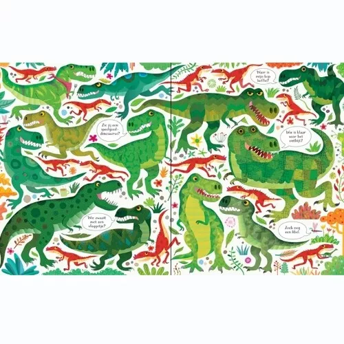 Uitgeverij Usborne Zoekboek En Puzzel 100st - Dinosaurussen 5 Uitgeverij Usborne Zoekboek En Puzzel 100st - Dinosaurussen - Afbeelding 3