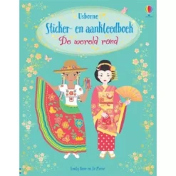Uitgeverij Usborne Sticker- En Aankleedboekje - De Wereld Rond
