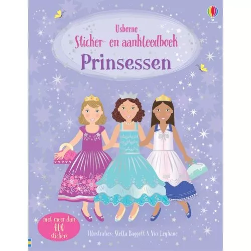 Uitgeverij Usborne Sticker- En Aankleedboekje - Prinsessen 3 Uitgeverij Usborne Sticker- En Aankleedboekje - Prinsessen