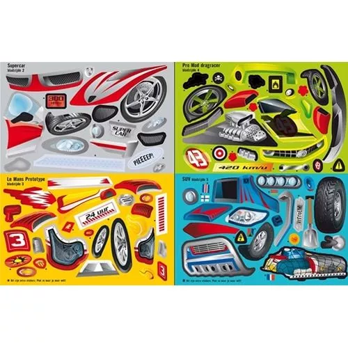 Uitgeverij Usborne Stickerboek Bouw Je Eigen Auto's 4 Uitgeverij Usborne Stickerboek Bouw Je Eigen Auto's - Afbeelding 2