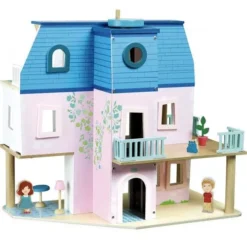 Vilac Houten Poppenhuis Met Meubels -Kinderspeelgoed vilac houten poppenhuis met inrichting 4