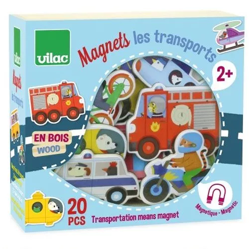 Vilac Magneten Voertuigen (20st) 4 Vilac Magneten Voertuigen (20st) - Afbeelding 2